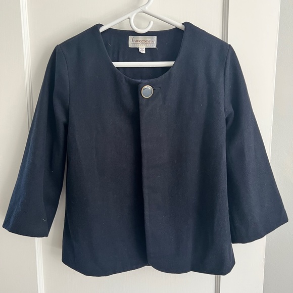 Cropped bow back jacket - Picture 1 of 4
